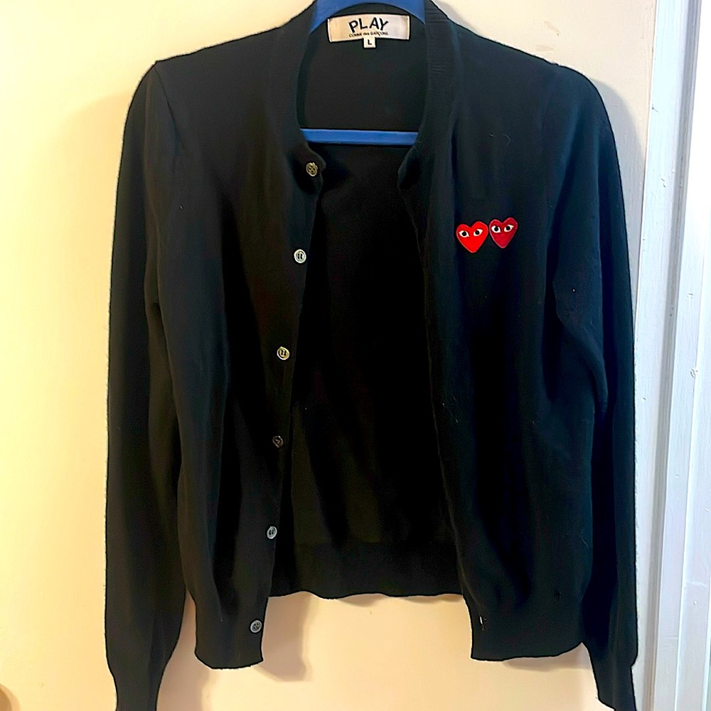 Comme des Garcons black sweater large NWOT